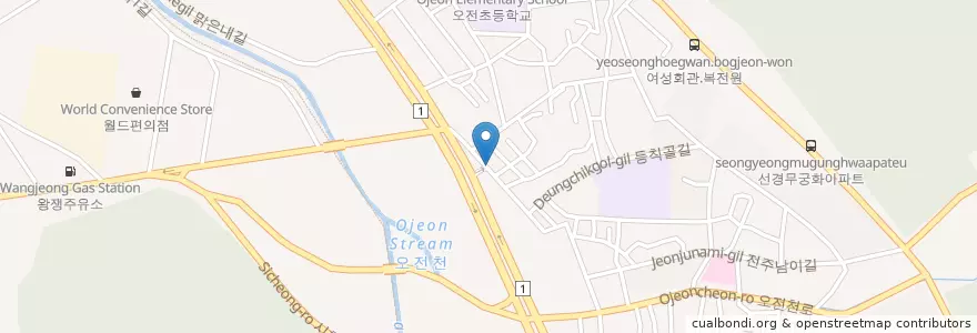 Mapa de ubicacion de 에덴동물병원 en كوريا الجنوبية, 경기도, 의왕시.