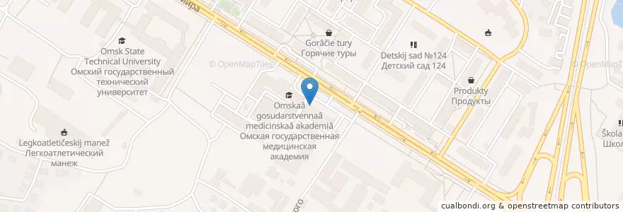Mapa de ubicacion de Макдоналдс en ロシア, シベリア連邦管区, オムスク州, オムスク地区, オムスク管区.