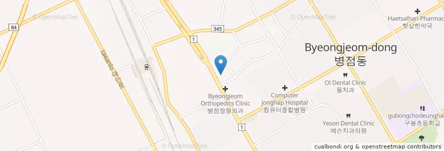 Mapa de ubicacion de 예다움신경정신과 en 대한민국, 경기도, 화성시.