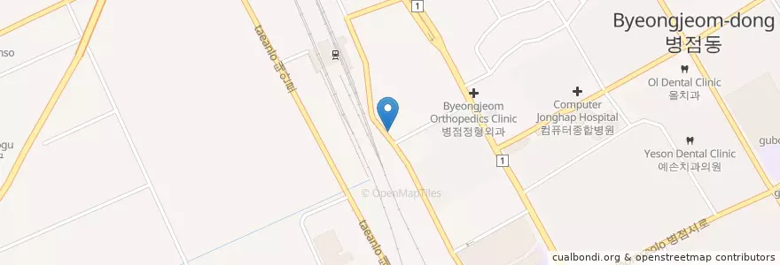 Mapa de ubicacion de 동부보건지소 en 대한민국, 경기도, 화성시.