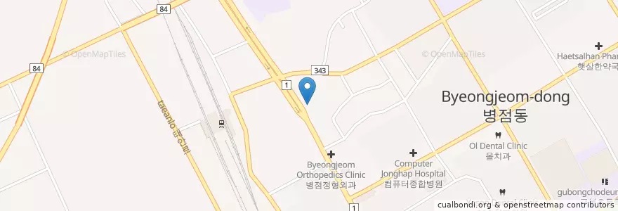 Mapa de ubicacion de 가람동물병원 en 대한민국, 경기도, 화성시.