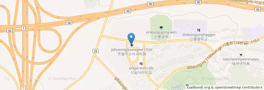 Mapa de ubicacion de 새천년경희한의원 en Corée Du Sud, Gyeonggi, 용인시, 기흥구.