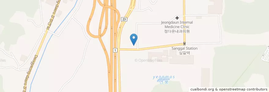 Mapa de ubicacion de 참존 동물병원 (Chamjon Animal Hospital) en Corea Del Sur, Gyeonggi, 용인시, 기흥구.