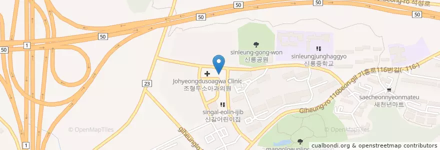 Mapa de ubicacion de Haengbok Oriental Medicine Clinic en South Korea, Gyeonggi-Do, Yongin-Si, 기흥구.