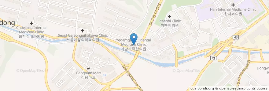 Mapa de ubicacion de 이센치과의원 en 韩国/南韓, 京畿道, 龙仁市, 水枝區.