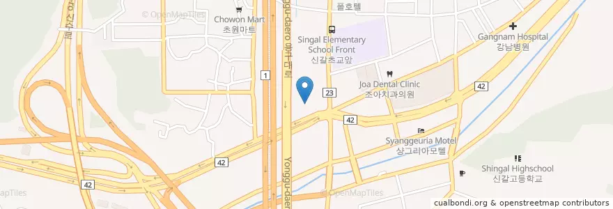 Mapa de ubicacion de 연세최치과의원 (Choe Dental Clinic) en کره جنوبی, گیونگی-دو, 용인시, 기흥구.