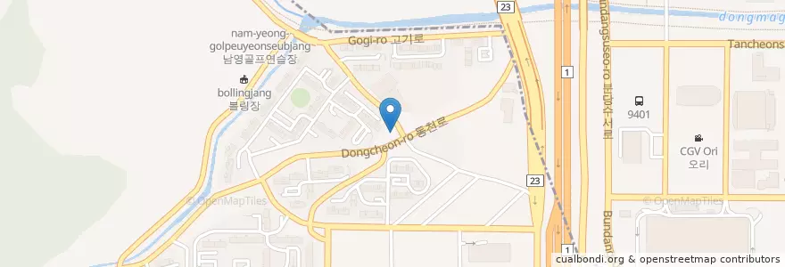 Mapa de ubicacion de Huindol Dental Clinic en South Korea, Gyeonggi-Do, Bundang-Gu.