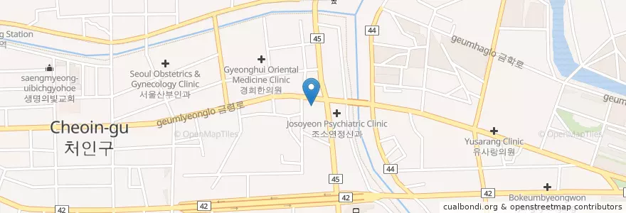 Mapa de ubicacion de 삼성치과의원 en Güney Kore, 경기도, 용인시, 처인구.
