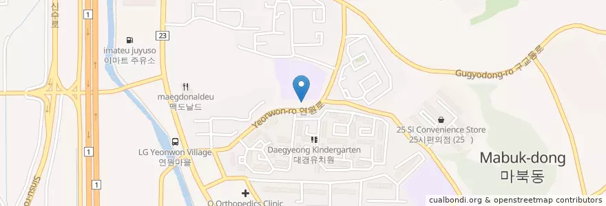 Mapa de ubicacion de 연승환치과의원 (Yeonseunghwan Dental Clinic) en كوريا الجنوبية, 경기도, 용인시, 기흥구.