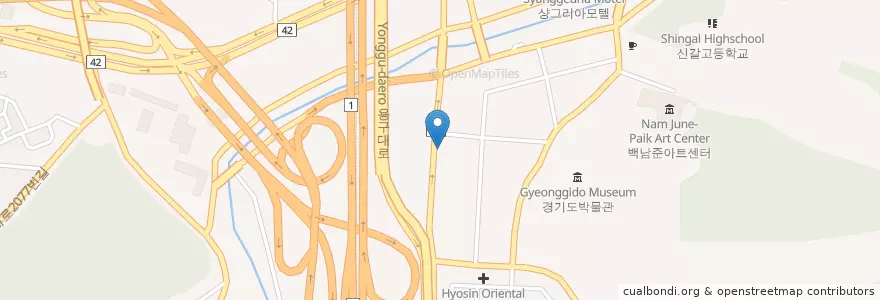 Mapa de ubicacion de 현대동물병원 (Hyeondae Animal Hospital) en کره جنوبی, گیونگی-دو, 용인시, 기흥구.
