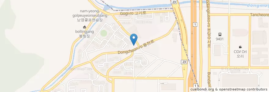 Mapa de ubicacion de 으뜸 가정의학과의원 en کره جنوبی, گیونگی-دو, 분당구.