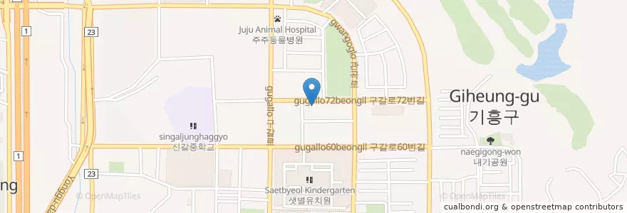 Mapa de ubicacion de 이상석내과의원 en Korea Selatan, Gyeonggi, 용인시, 기흥구.