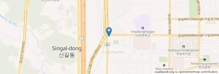 Mapa de ubicacion de 수내과 en Corée Du Sud, Gyeonggi, 용인시, 기흥구.