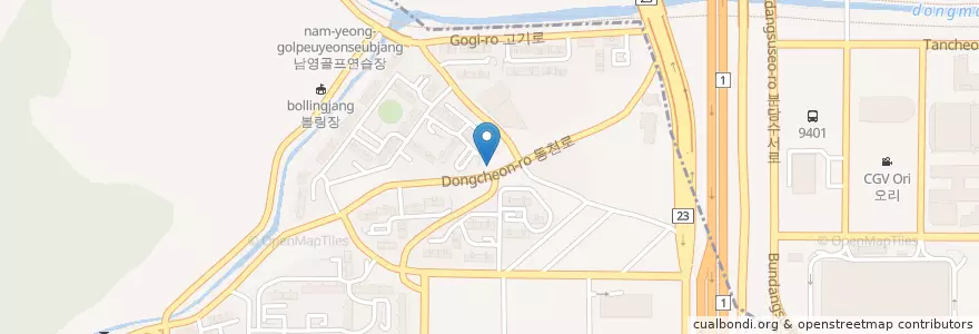 Mapa de ubicacion de 연세웰내과의원 en کره جنوبی, گیونگی-دو, 용인시.