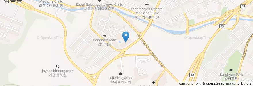 Mapa de ubicacion de 현내과 en 대한민국, 경기도, 용인시, 수지구.