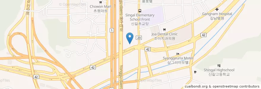 Mapa de ubicacion de 박재홍신경정신과의원 en Corée Du Sud, Gyeonggi, 용인시, 기흥구.