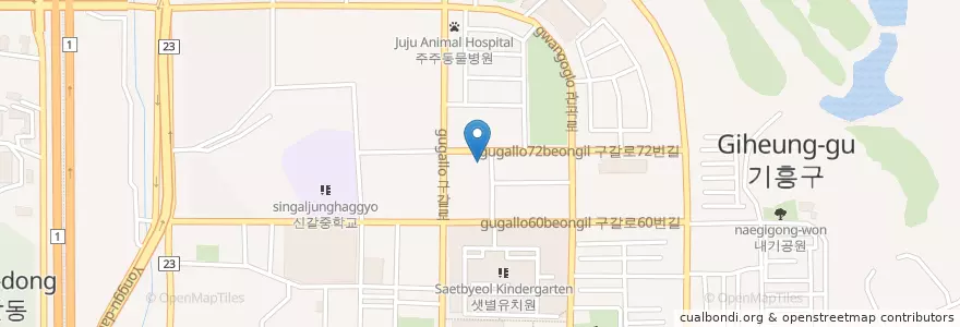Mapa de ubicacion de Su Ear, Nose, & Throat Clinic en South Korea, Gyeonggi-Do, Yongin-Si, 기흥구.