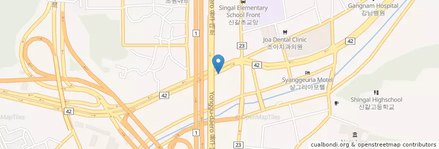 Mapa de ubicacion de 하나토탈인테리어 en Республика Корея, Кёнгидо, 용인시, 기흥구.