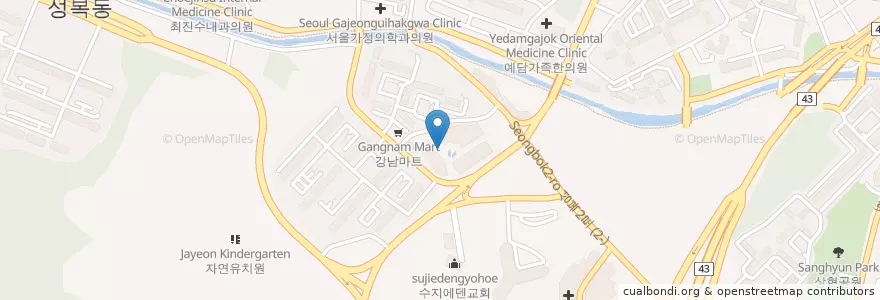 Mapa de ubicacion de 수지경희한의원 en 韩国/南韓, 京畿道, 龙仁市, 水枝區.
