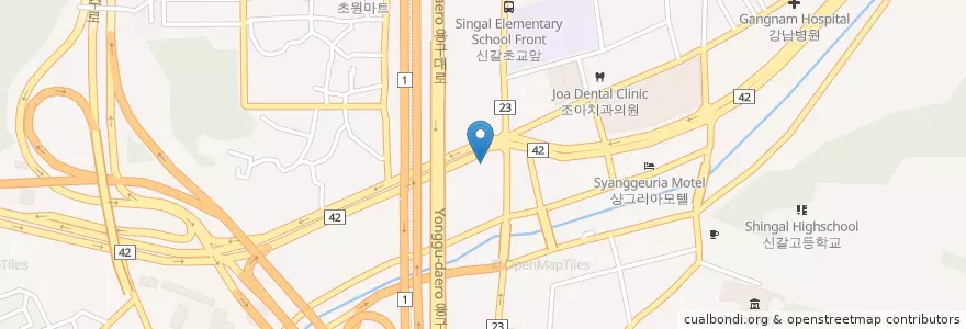 Mapa de ubicacion de 아이비클리닉 en 大韓民国, 京畿道, 竜仁市, 器興区.