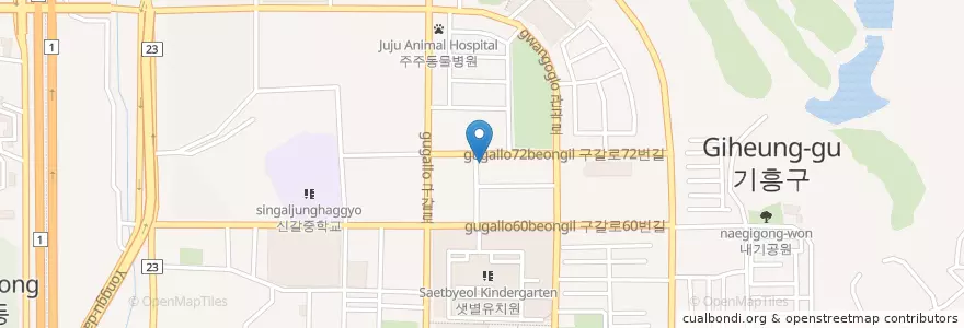Mapa de ubicacion de 금선한의원 en Corea Del Sud, Gyeonggi, 용인시, 기흥구.