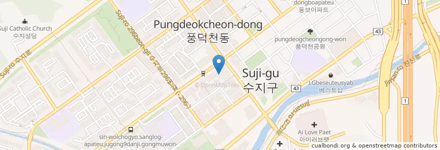 Mapa de ubicacion de 카톨릭경희한의원 en Corea Del Sud, Gyeonggi, 용인시, 수지구.