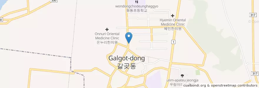 Mapa de ubicacion de Gimseongu Clinic en South Korea, Gyeonggi-Do, Osan-Si.