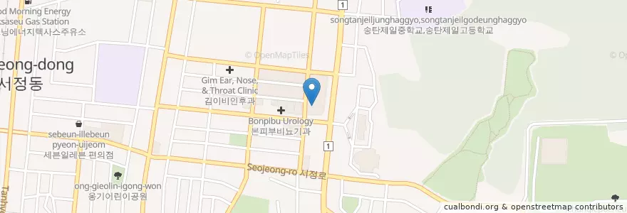 Mapa de ubicacion de 연세치과 en Республика Корея, Кёнгидо, 평택시.
