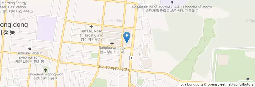Mapa de ubicacion de 한길치과의원 en کره جنوبی, گیونگی-دو, 평택시.