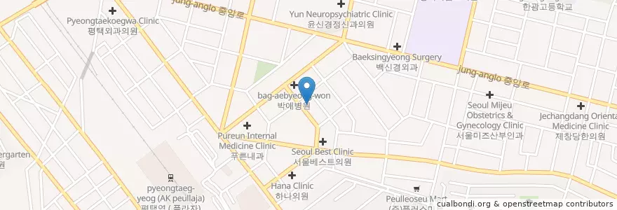 Mapa de ubicacion de 시카고치과의원 en Corea Del Sur, Gyeonggi, 평택시.