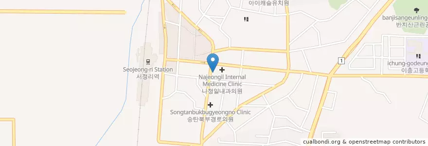 Mapa de ubicacion de 아름다운치과의원 en کره جنوبی, گیونگی-دو, 평택시.