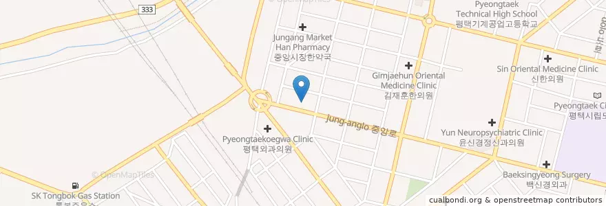Mapa de ubicacion de 최윤건내과의원 en Zuid-Korea, Gyeonggi-Do, 평택시.