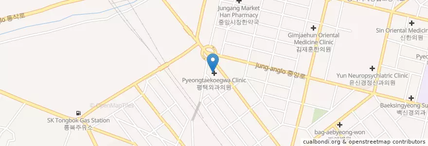 Mapa de ubicacion de 평택외과의원 en کره جنوبی, گیونگی-دو, 평택시.