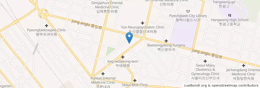 Mapa de ubicacion de 김안과의원 en 대한민국, 경기도, 평택시.