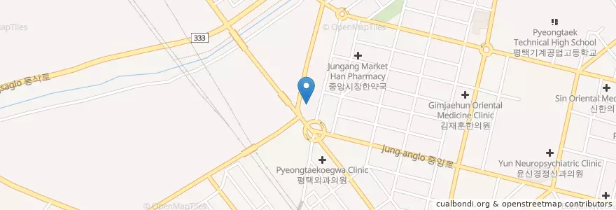 Mapa de ubicacion de Yeonsesingyeongtongjeung Clinic en South Korea, Gyeonggi-Do, Pyeongtaek-Si.