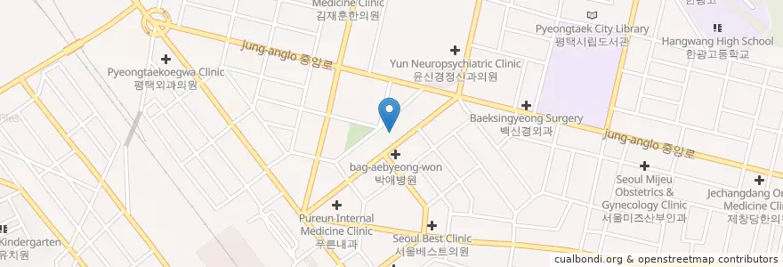 Mapa de ubicacion de 최유섭피부과의원 en Corée Du Sud, Gyeonggi, 평택시.