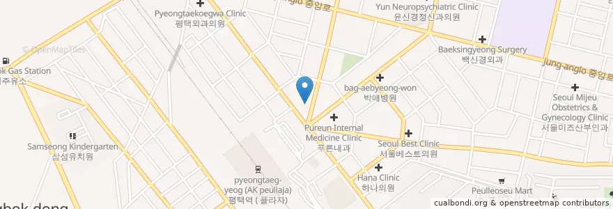 Mapa de ubicacion de 박건주성형외과 en کره جنوبی, گیونگی-دو, 평택시.