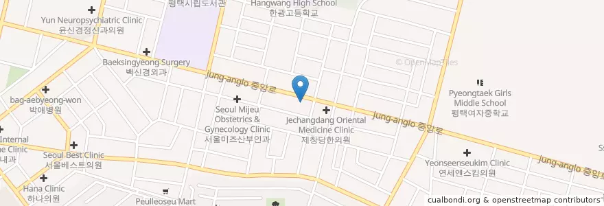 Mapa de ubicacion de 구암한의원 en Corea Del Sud, Gyeonggi, 평택시.