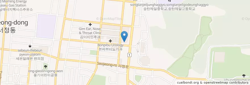 Mapa de ubicacion de 리젠한의원 en Республика Корея, Кёнгидо, 평택시.