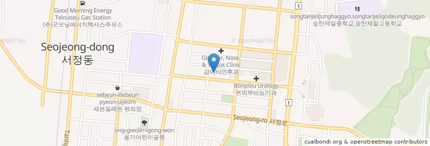 Mapa de ubicacion de 제너지한의원 en Corée Du Sud, Gyeonggi, 평택시.