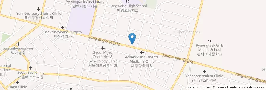 Mapa de ubicacion de 동인한의원 en 대한민국, 경기도, 평택시.