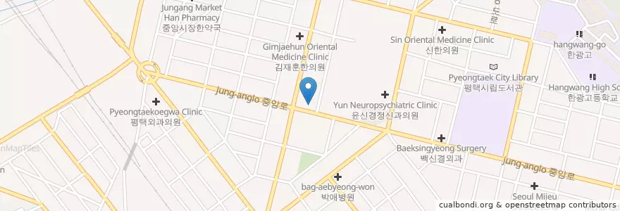 Mapa de ubicacion de Pilbuchwi Oriental Medicine Clinic en South Korea, Gyeonggi-Do, Pyeongtaek-Si.