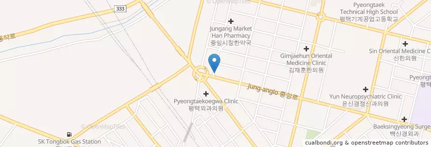 Mapa de ubicacion de 기림한의원 en Республика Корея, Кёнгидо, 평택시.
