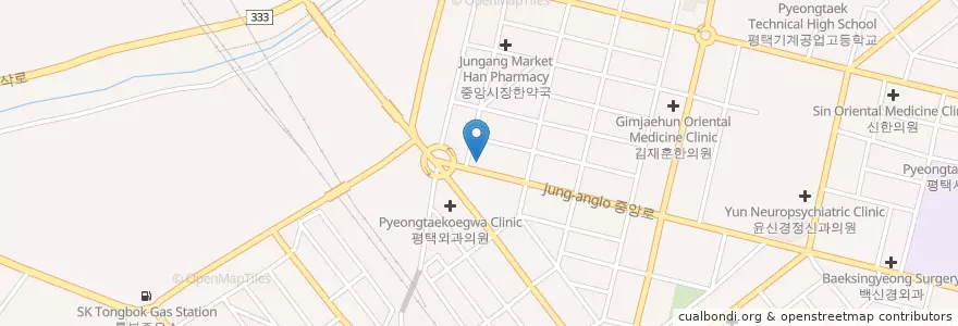 Mapa de ubicacion de 온달한의원 en کره جنوبی, گیونگی-دو, 평택시.