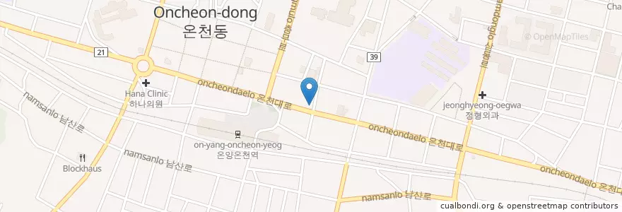 Mapa de ubicacion de 연세의원 en Corea Del Sud, Sud Chungcheong, 아산시.