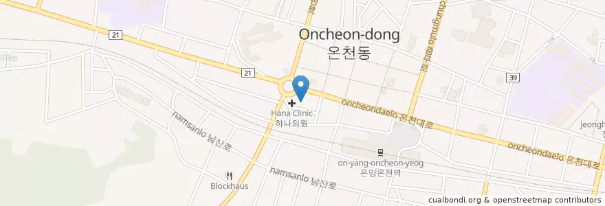 Mapa de ubicacion de 김기태소아과의원 en Corea Del Sud, Sud Chungcheong, 아산시.