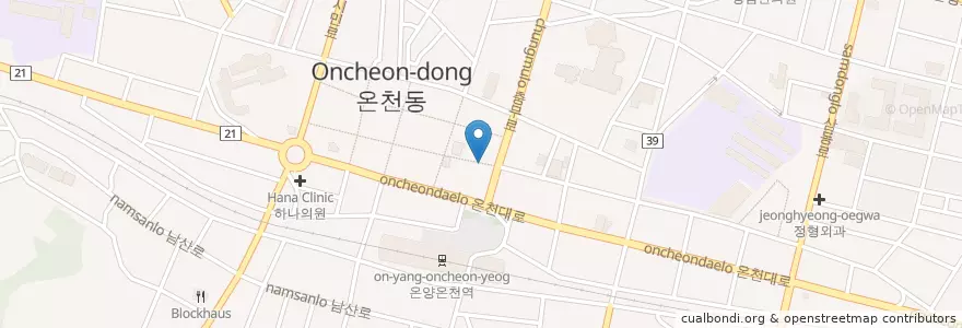 Mapa de ubicacion de 미래메디칼의원 en Corée Du Sud, Chungcheong Du Sud, 아산시.