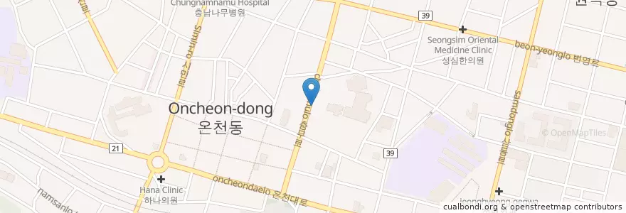 Mapa de ubicacion de 온양한의원 en Corea Del Sur, Chungcheong Del Sur, 아산시.