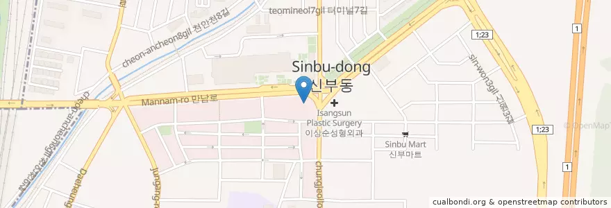 Mapa de ubicacion de Geumgang Surgery en South Korea, Chungcheongnam-Do, Cheonan-Si, Dongnam-Gu.