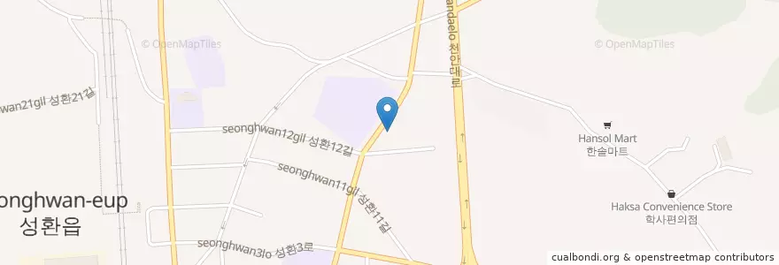 Mapa de ubicacion de 김용현내과의원 en 韩国/南韓, 忠清南道, 天安市, 西北區, 성환읍.